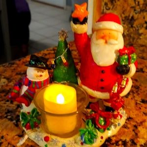 Beautiful Santa candle holder